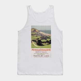 Penmaenmawr, North Wales - LMS - Vintage Railway Travel Poster - 1923-1947 Tank Top